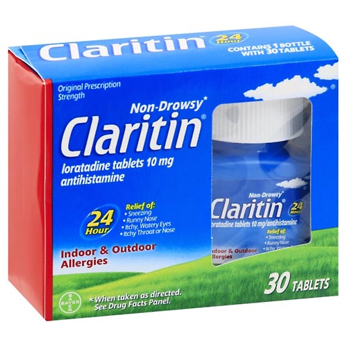 Image for Claritin Allergies, Indoor & Outdoor, Non-Drowsy, Original Prescription Strength, Tablets,30ea from CENTRAL CITY FAMILY PHARMACY