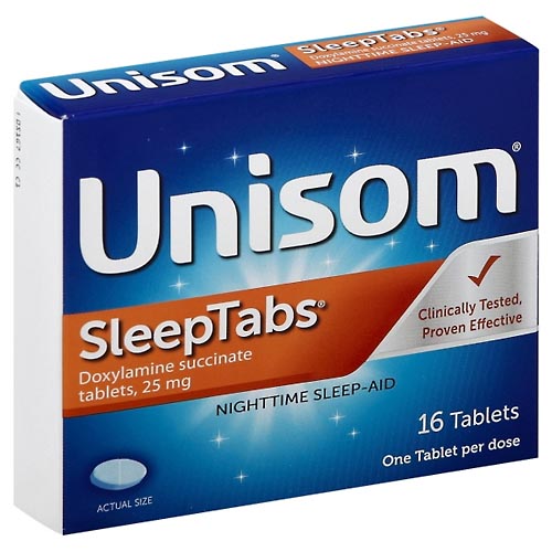 Image for Unisom Nighttime Sleep-Aid, 25 mg, Tablets,16ea from CENTRAL CITY FAMILY PHARMACY