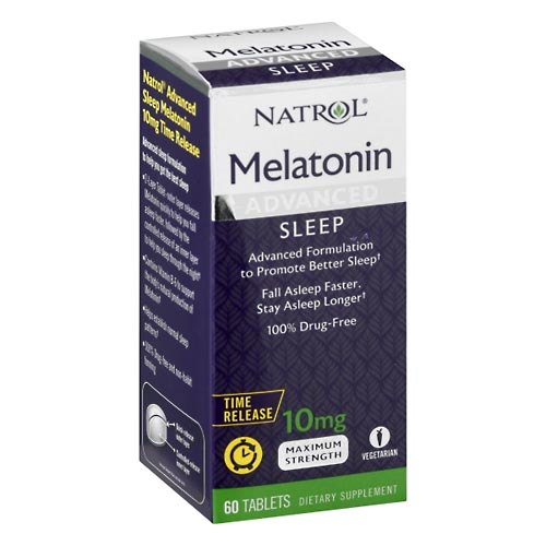 Image for Natrol Melatonin, Advanced Sleep, Maximum Strength, 10 mg, Tablets,60ea from CENTRAL CITY FAMILY PHARMACY