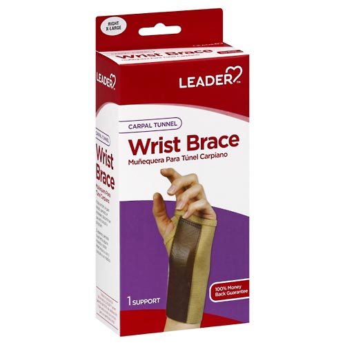 Image for Leader Wrist Brace, Carpal Tunnel, Right, Extra Large,1ea from CENTRAL CITY FAMILY PHARMACY
