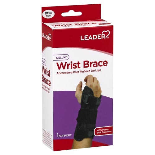 Image for Leader Wrist Brace, Deluxe, Right, Small/Medium,1ea from CENTRAL CITY FAMILY PHARMACY