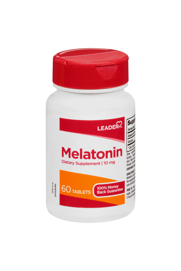 Image for Leader Melatonin, 10 mg, Tablets,60ea from CENTRAL CITY FAMILY PHARMACY