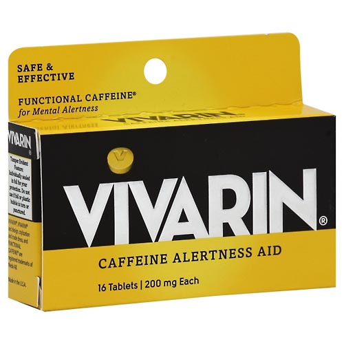 Image for Vivarin Caffeine Alertness Aid, 200 mg, Tablets,16ea from CENTRAL CITY FAMILY PHARMACY